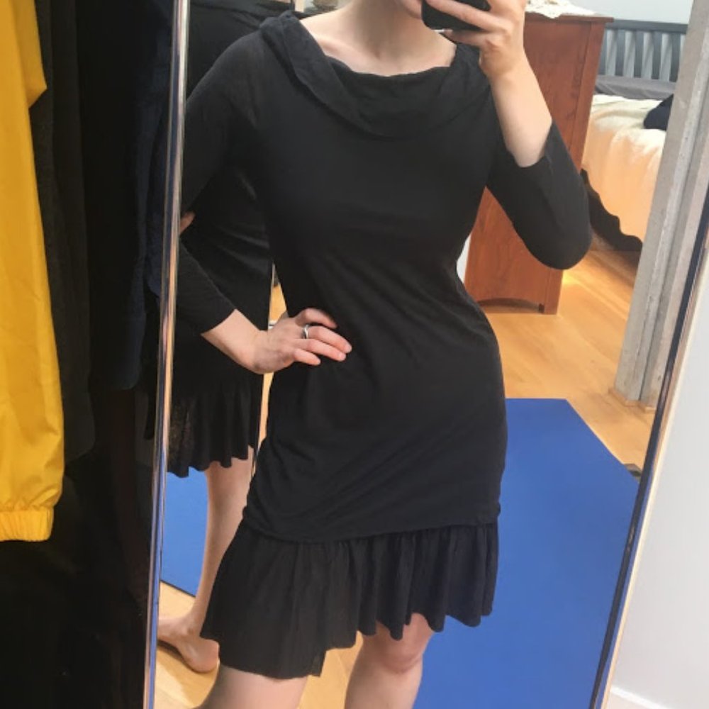 Boat neck midi dress